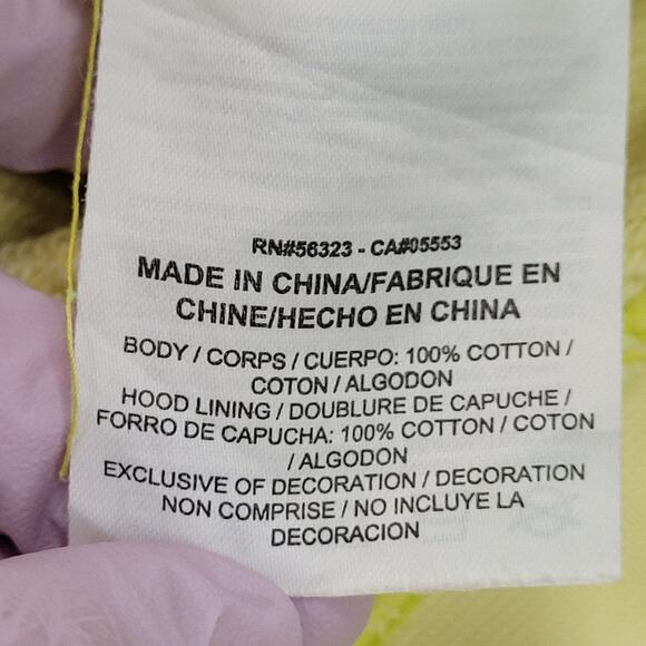 NIKE FC Zip Hoodie Womens Large 24x24 Baggy Boxy Yellow Bleached - Picture 8 of 16